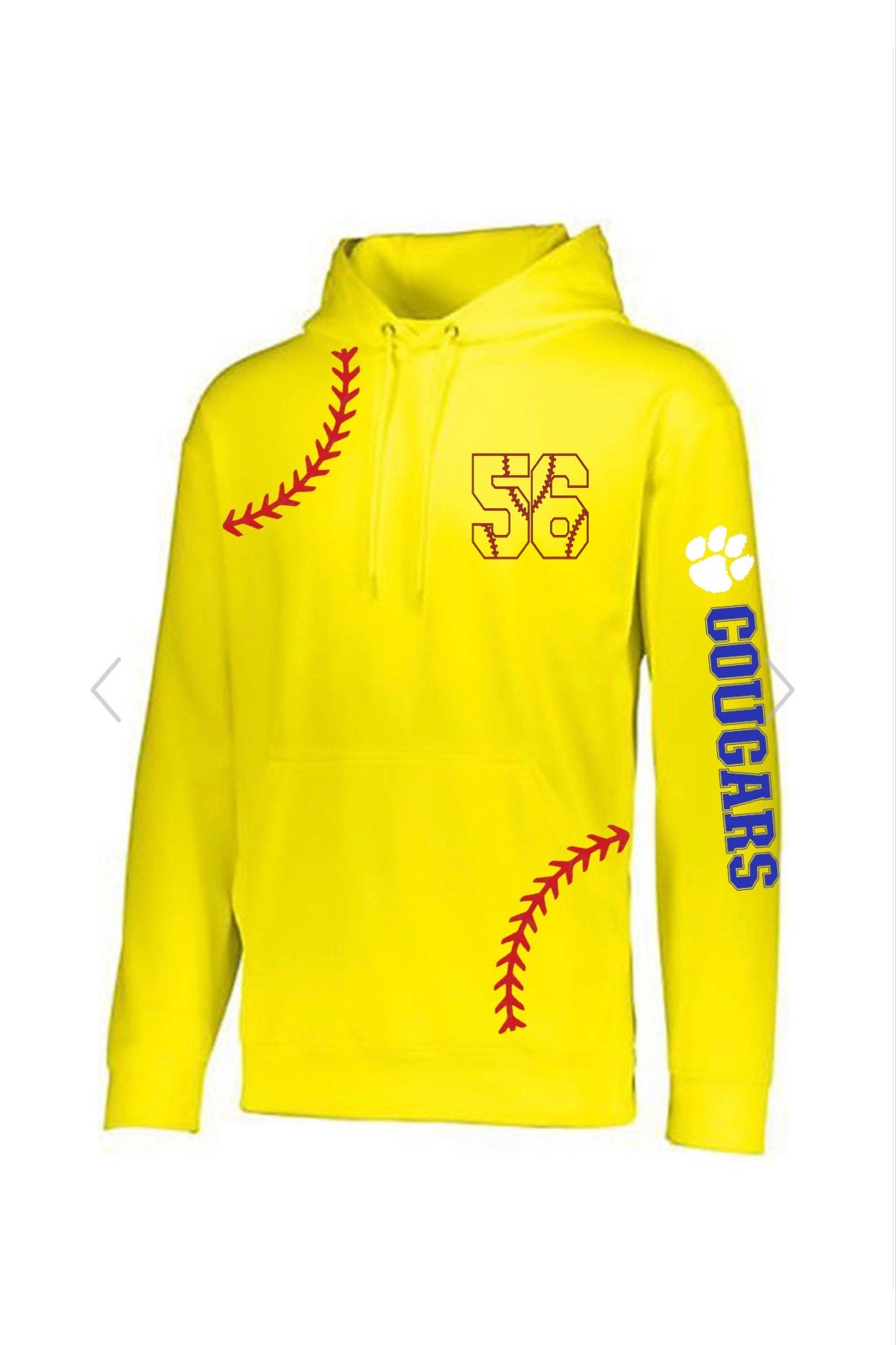 Yellow softball sale hoodie
